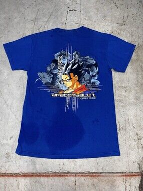 Vintage Y2k Dragon Ball Z Blue Gohan Anime Graphic Double Sided Size Medium